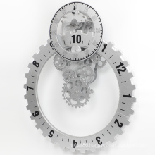 No.3 Big Silver Gear Wall Clock